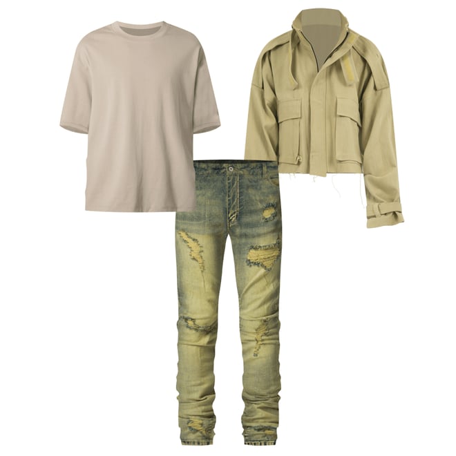 Cropped M65 Jacket - Khaki | mnml | shop now