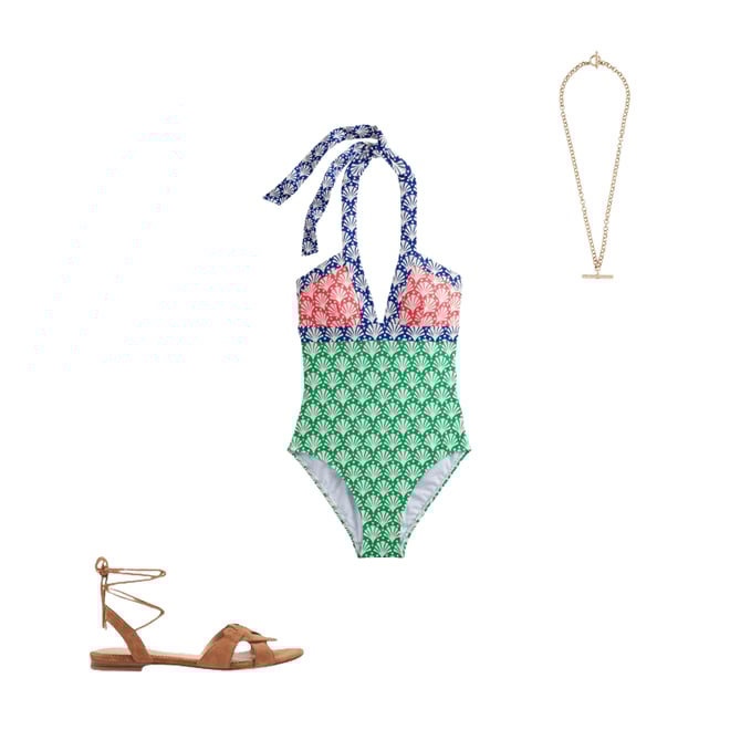 2nd bundle featuring 2 items which compliment Ithaca Halter Swimsuit-Green Tambourine, Shells