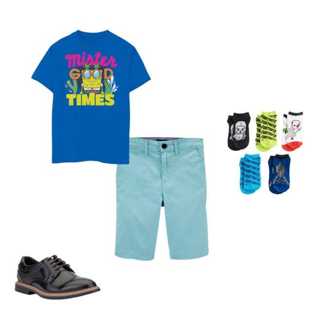 Boys 8 20 Spongebob Squarepants Mister Good Times Short Sleeve Tee - roblox clothing codes for patrick shorts