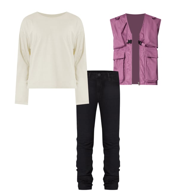 Nylon Utility Vest - Pink | mnml | shop now Nylon Utility Vest - Pink | mnml | shop now