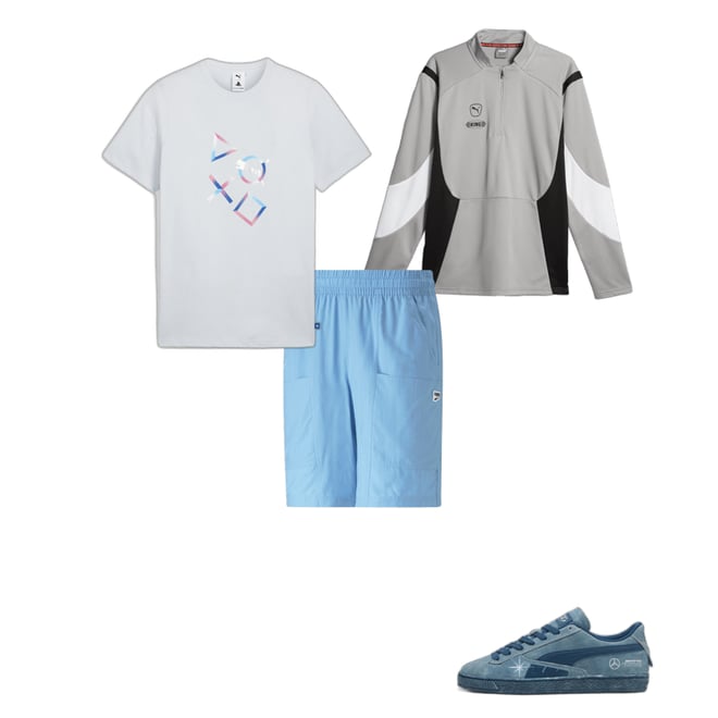 Mercedes-AMG Petronas F1® Team Crews Go Summer Suede T Men's Sneakers ...