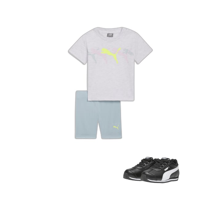 Child's Short Sleeve T-Shirt Puma Essentials+ 2 Col Logo