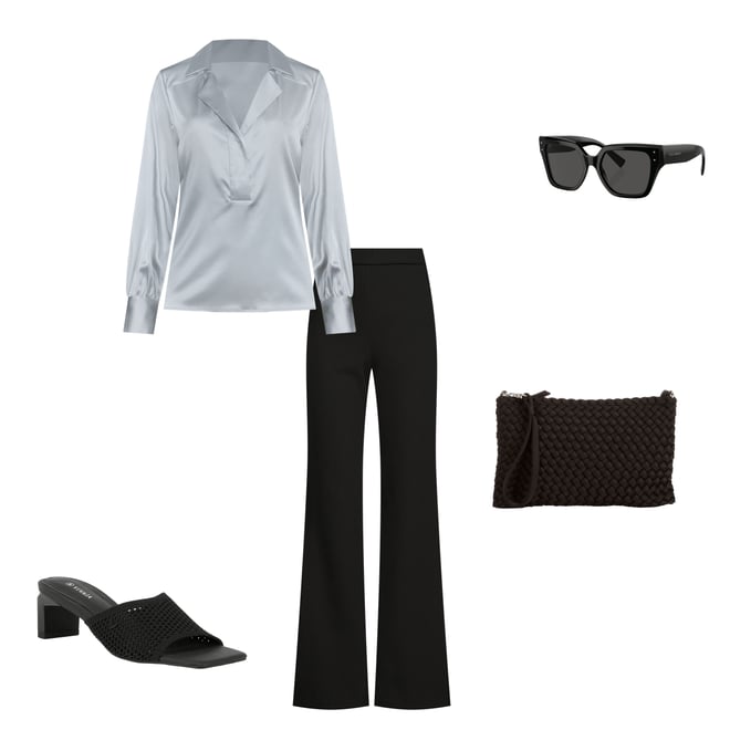 Trina Turk Chimayo High Waisted Side Zip Flared Hem Pants