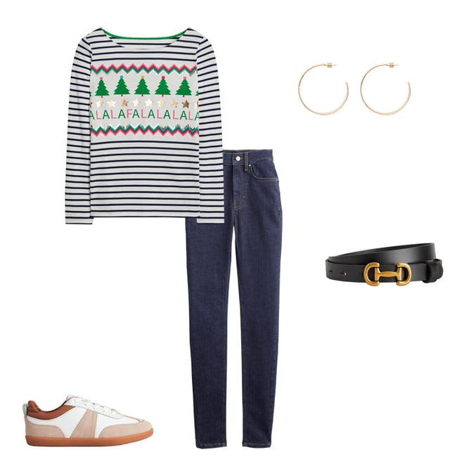 3rd bundle featuring 4 items which compliment Ella Long Sleeve Breton-Ivory, Navy, Falalala