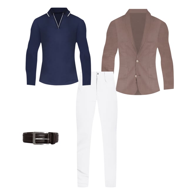 2nd bundle featuring 3 items which compliment Athletic Fit Stretch Tech Chino - White