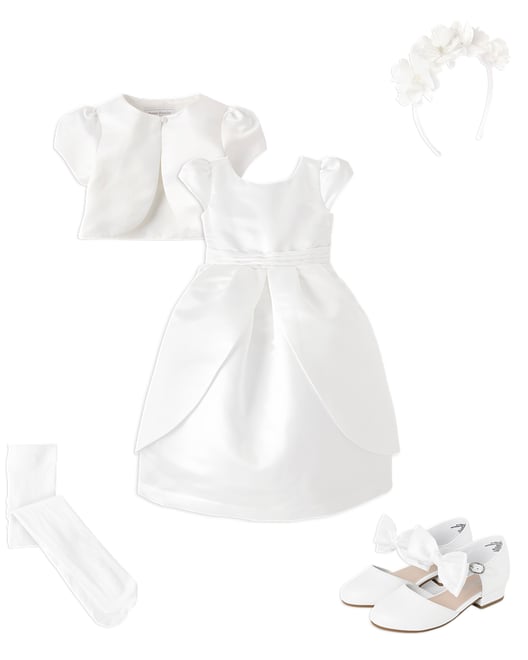 1st bundle featuring 4 items which compliment Girls Floral Pearl Headband