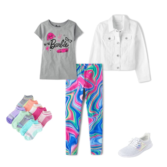 Girls Mix And Match Print Knit Leggings