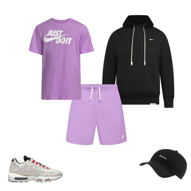 Nike Men's Sportswear Sport Essentials Woven Lined Flow Shorts-Purple -  Hibbett
