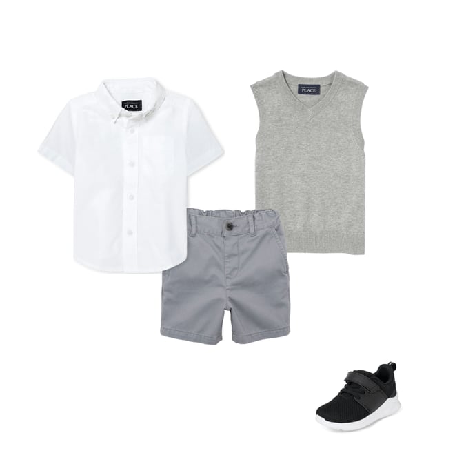 2nd bundle featuring 3 items which compliment Baby and Toddler Boys Uniform Stretch Chino Shorts