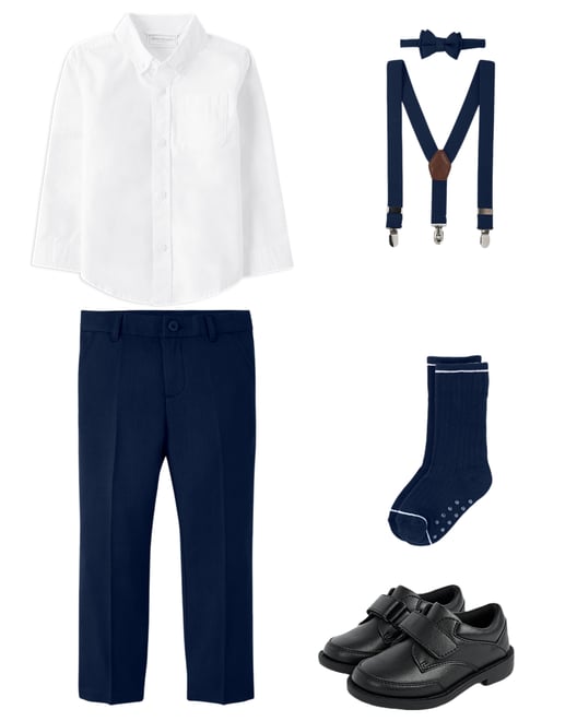 4th bundle featuring 4 items which compliment Boys Bow Tie And Suspenders Set