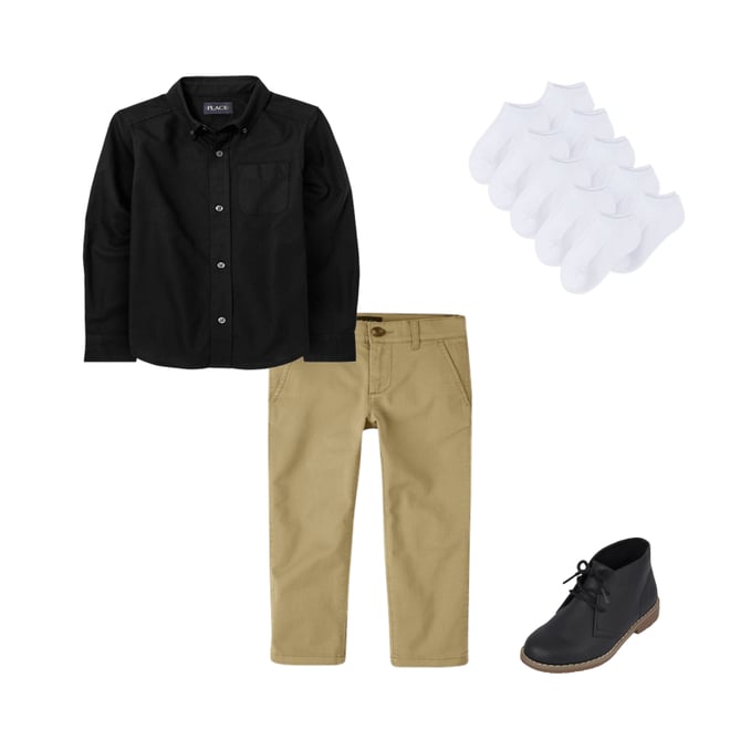 14+ Boys Black Dress Shirt