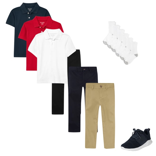4th bundle featuring 3 items which compliment Kids Uniform Pique Polo 3-Pack