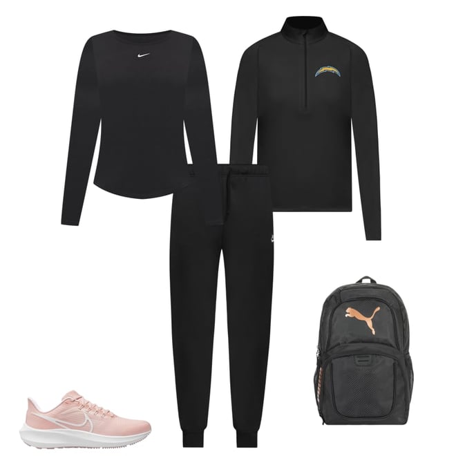 Nike Women's Sportswear Club Fleece Mid-Rise Pants-Black/White - Hibbett