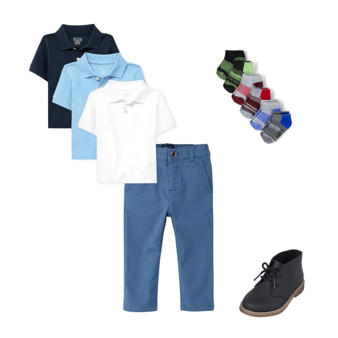 Baby And Toddler Boys Uniform Woven Stretch Skinny Chino Pants