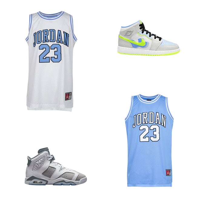 Nike Air Jordan 23 Jumpman Light Blue Fury Boys Basketball Jersey