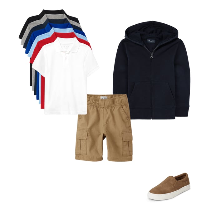 5th bundle featuring 3 items which compliment Kids Uniform Pique Polo 7-Pack