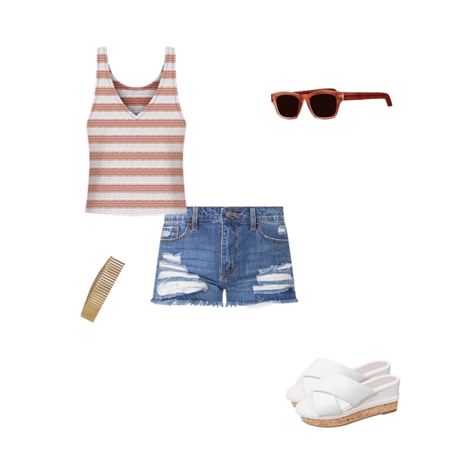 Denim shorts cheap polyvore