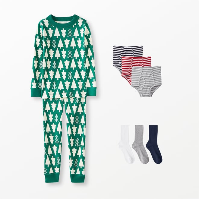 Matching Gender-Neutral Printed Snug-Fit Pajama Set for Kids