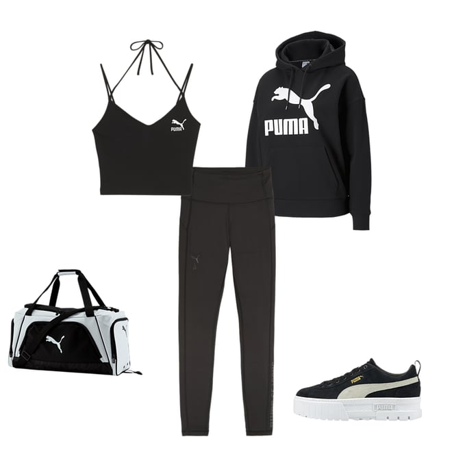 Puma Sports Costume Classic Hooded Black Pink