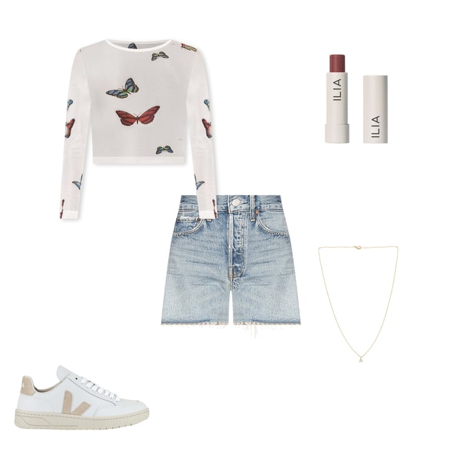 1st bundle featuring 4 items which compliment Ari Butterfly Mesh Top