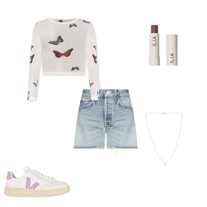 1st bundle featuring 4 items which compliment Ari Butterfly Mesh Top