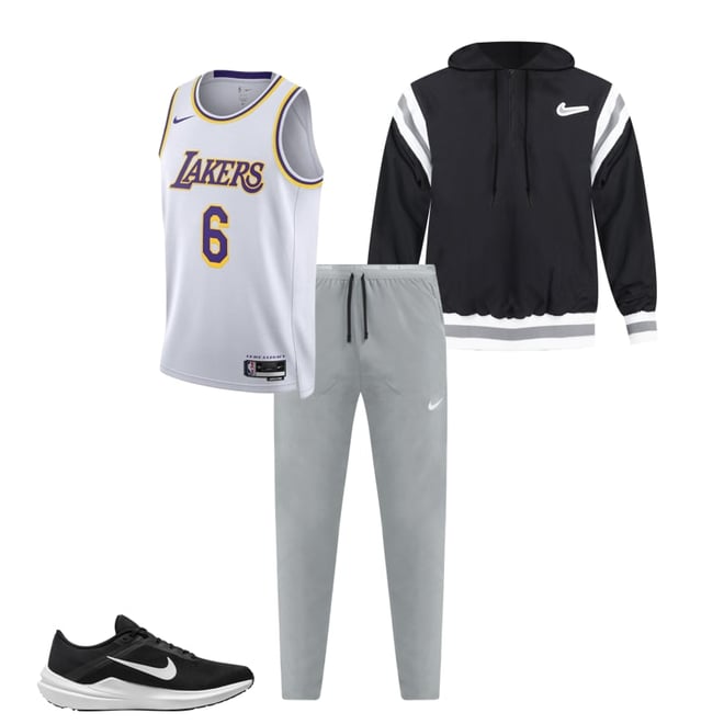 Nike Nba La Lakers James #23 Swingman Jersey in Black for Men