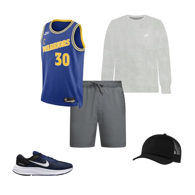 Nike Men's Golden State Warriors Stephen Curry #30 Blue Dri-Fit Swingman Jersey, XXL