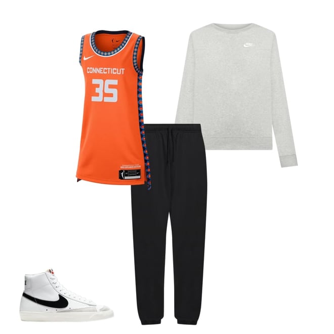  Connecticut Sun WNBA Big Girls Mesh and Dazzle Jersey