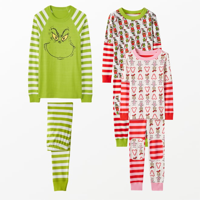 Hanna Andersson Dr Seuss Cindy Lou Who Candy Cane Long Johns Pajamas Mix It  Up