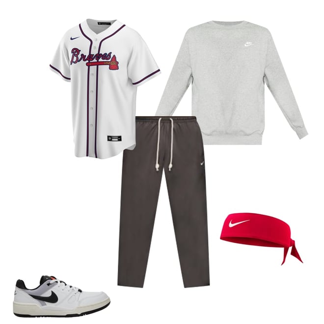 Nike Men's A. Riley Atlanta Braves White Replica MLB Jersey