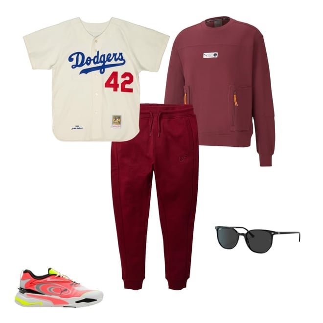 Nike Men's Brooklyn Dodgers Cooperstown Jackie Robinson Jersey - Black -  Hibbett