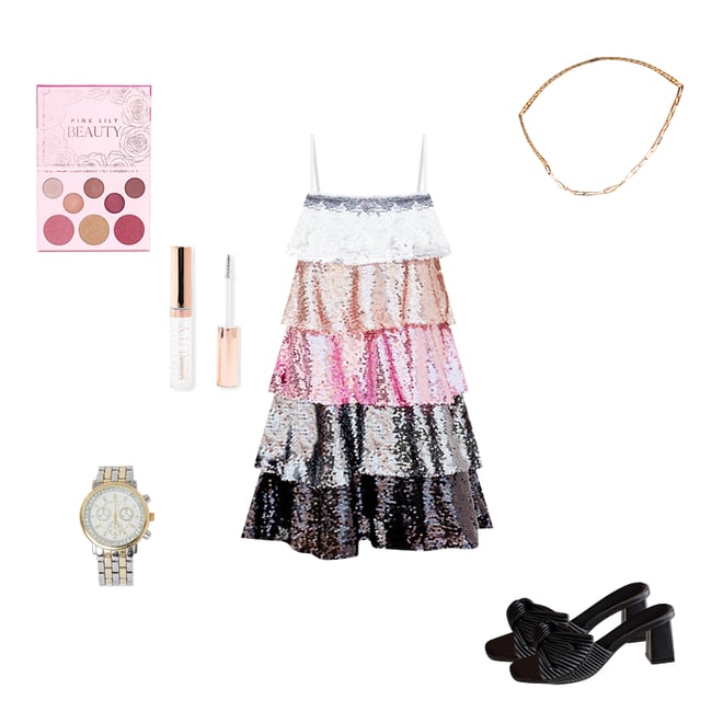 Just Ask Me Pink Sequin Fringe Tank Mini Dress – Pink Lily