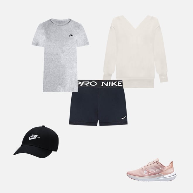 Cute outfits with hot sale black nike shorts