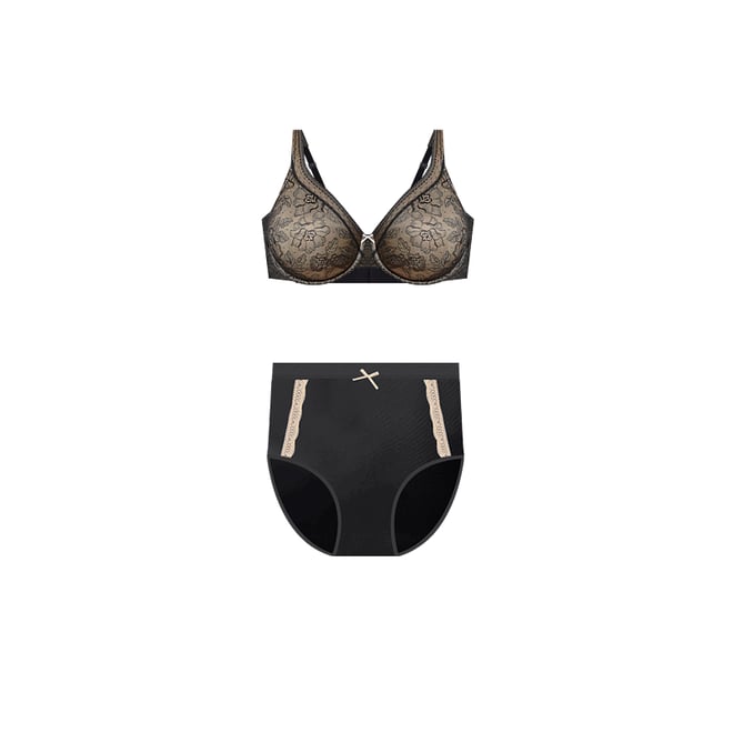 Unlined Full Coverage Bra with Lace