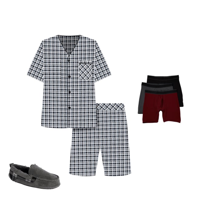 Hanes men's short pajama hot sale sets