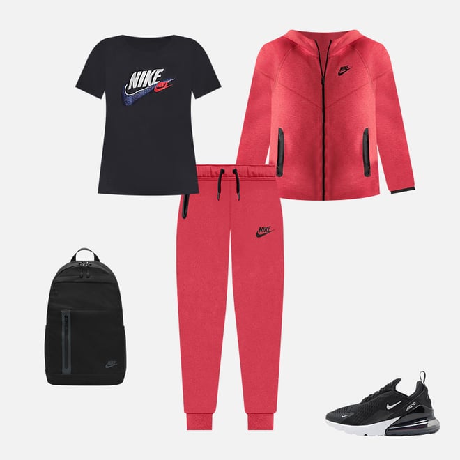 Nike Sportswear Tech Fleece Big Kids Pants 'Light University Red'  FD3287-672 - Sam Tabak