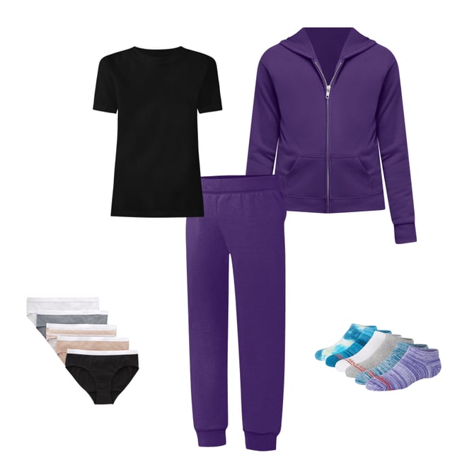 Hanes EcoSmart Girls Full Zip Hoodie