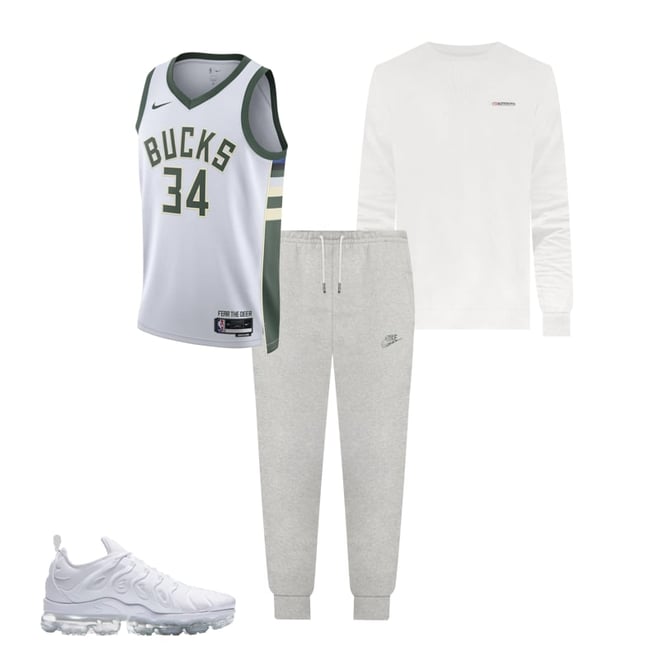 Shirt White DR6385 - Nike NBA Milwaukee Bucks Giannis