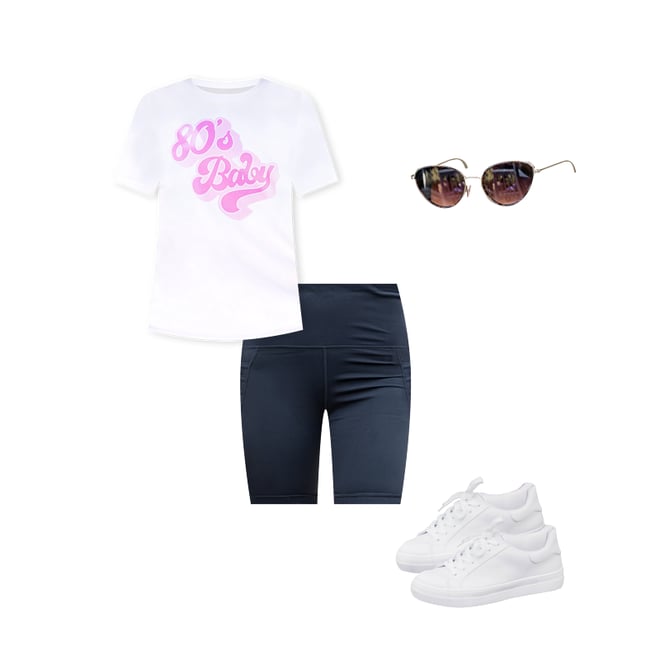 90s Baby White Graphic Tee – Pink Lily