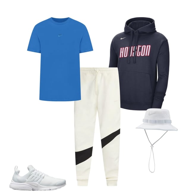 Houston Rockets City Edition Nike Men's NBA Fleece Pullover Hoodie in Blue, Size: XS | DN8661-419