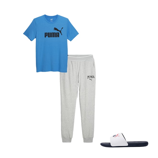 Buy Puma Kids Evostripe B Grey Cotton Slim Fit Trackpants for Boys Clothing  Online @ Tata CLiQ