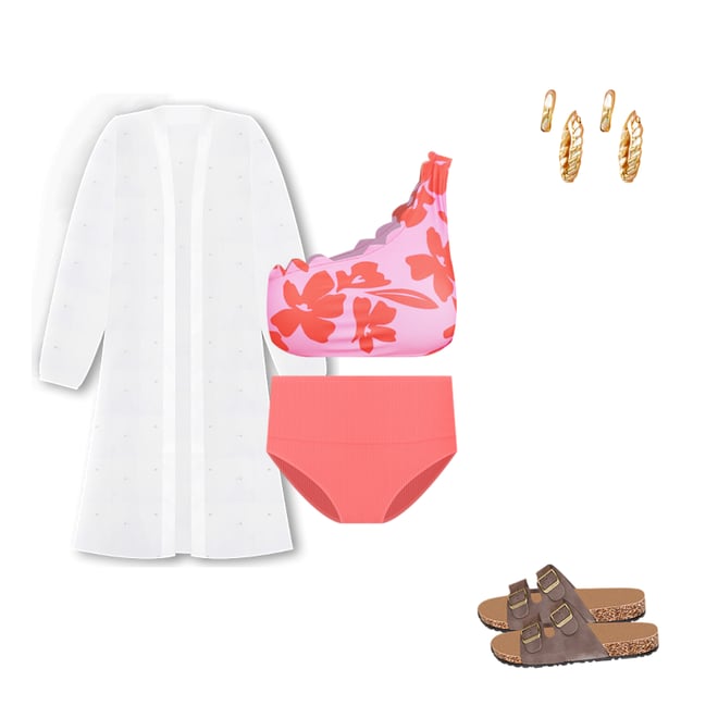 Needing Vitamin Sea Bright Coral Halter Bikini Top – Pink Lily
