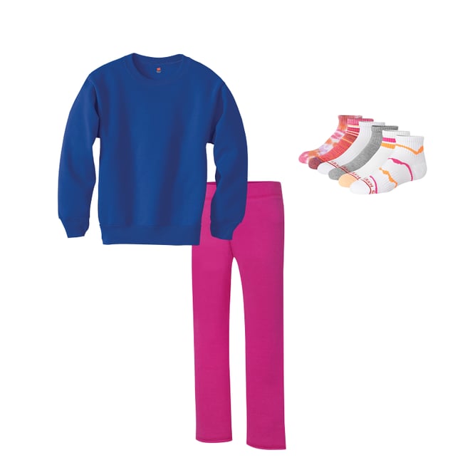 Girls hanes sweatpants hotsell