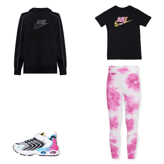 Shop Nike Grade School NSW High Waisted Wash Leggings DX5045-623 pink