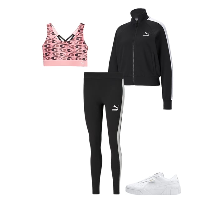 Puma Classics T7 track top in black with leopard print - ShopStyle  Activewear Jackets