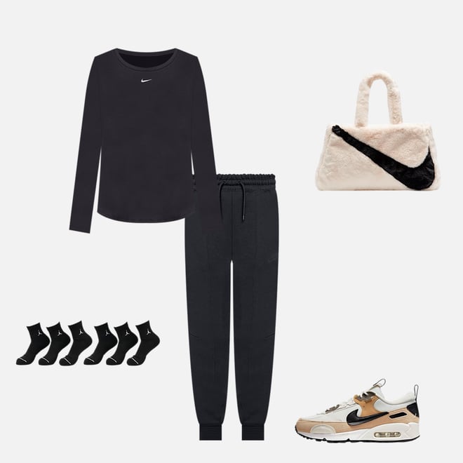Nike Sportswear Tech Fleece Women's Mid-Rise Joggers FB8330-010 SZ XL  ATHLETIC Black - $40 - From Michelle