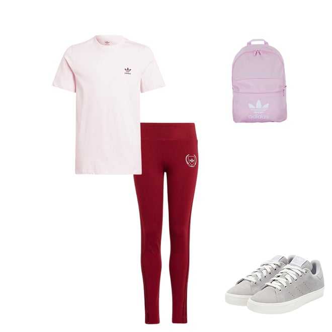 red adidas outfits for girls