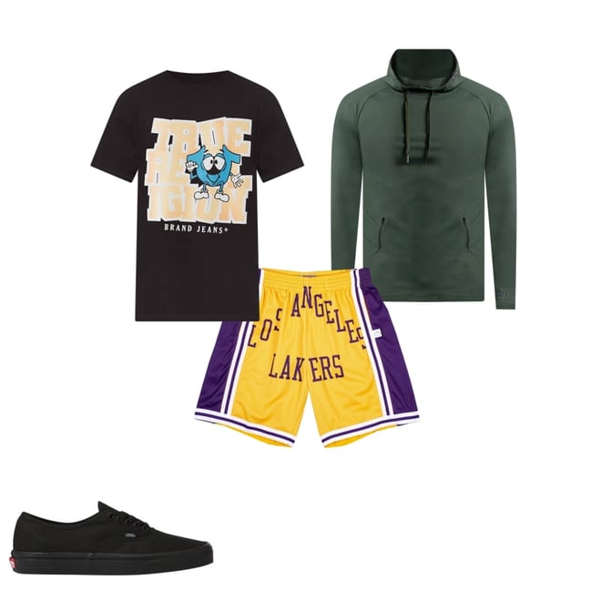 Mitchell & Ness Men's Big Face 2.0 Los Angeles Lakers Shorts