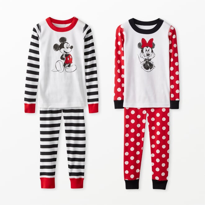 Disney Mickey Mouse Striped Long John Pajama Set