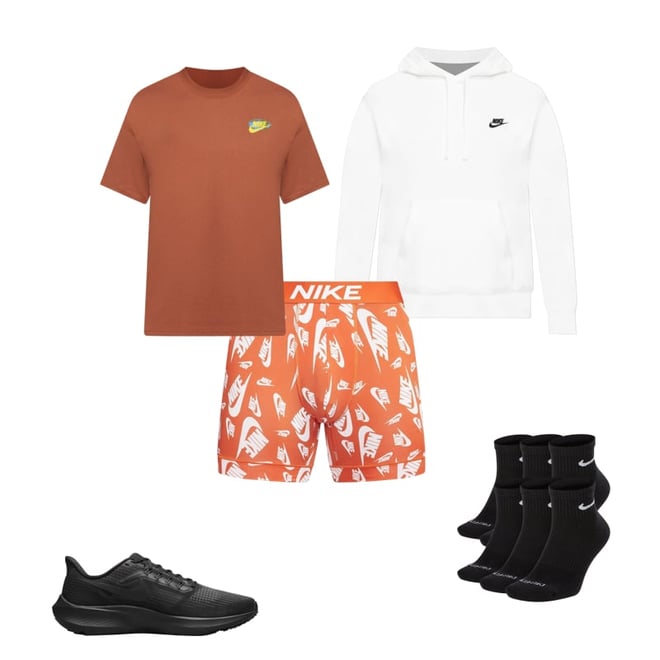 Nike Men's Dri-FIT Essential Micro Boxer Briefs-White/Orange - Hibbett